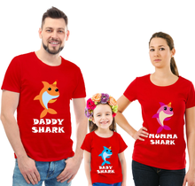 Daddy and Mommy and Baby Family Shark T-Shirt Family Matching Outfits Gift Mom and Dad and Children Cute Shark Family T-shirt 2024 - buy cheap