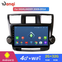 Navegador GPS con pantalla táctil para Toyota Highlander 2009-2014, 4G, WIFI, Lte, Android 10,0, 2 + 32G, LED HD de 10 pulgadas 2024 - compra barato