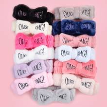2022 New OMG Letter Coral Fleece Wash Face Bow Hairbands For Women Girls Headbands Headwear Hair Bands Turban Hair Accessories 2024 - buy cheap