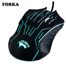 FORKA USB Wired Gaming Mouse 3200DPI 6Buttons Sound/Silent Optical Computer Mouse Mice Gamer for PC Laptop for CS GO LOL Dota 2 2024 - buy cheap