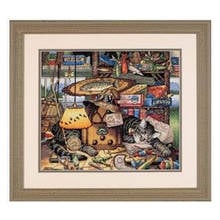 Amishop Top Quality Lovely Counted Cross Stitch Kit Max In The Adirondacks Kitty Cat Sleeping dim 35088 2024 - buy cheap