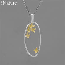 INATURE 925 Sterling Silver Sweet Osmanthus Flower Pendant Necklace For Women Jewelry 2024 - buy cheap