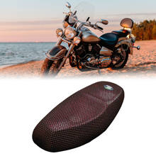 XL Heat Resistant Breathable Seat Saddle 3D Mesh Cover Black Red for Motorcycle 2024 - buy cheap