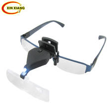 Headband Illuminated Magnifier Eyewear Clip on Magnifier 1.5X, 2.5X, 3.5X Magnifying Glass with Led Light Backlit Glasses Loupe 2024 - buy cheap