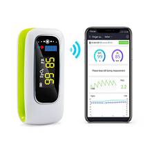 Пульсоксиметр Konsung Пальчиковый медицинский, прибор для измерения пульса и уровня кислорода в крови, с OLED-экраном, Bluetooth, забота о здоровье 2024 - купить недорого