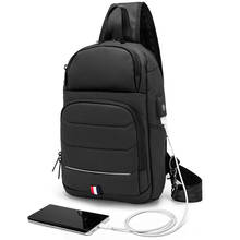 Men Fashion Multifunction USB Shoulder Bag Waterproof Oxford Crossbody Travel Sling Messenger Pack Phone Chest Bag For Male 2021 2024 - buy cheap