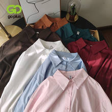 GOPLUS-Camisa De manga larga con cuello vuelto para Mujer, ropa De primavera, color liso, Vintage 2024 - compra barato