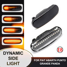 Para fiat panda doblo stilo linea peugeot citroen lancia musa led marcador lateral dinâmico turn signal light blinker luzes da lâmpada de automóvel 2024 - compre barato