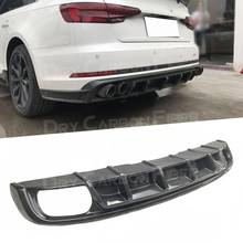 Carbon Fiber Rear Bumper Lip Diffuser Spoiler Splitters Aprons For Audi A4 Sline S4 B9 2017 2018 Car Styling 2024 - buy cheap