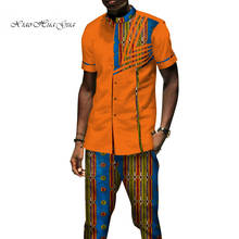 Bazin Riche African Clothing Men 2 Pieces Set Dashiki Shirt and Pants African Clothes for Men African Print Outfits Suits WYN690 2024 - buy cheap