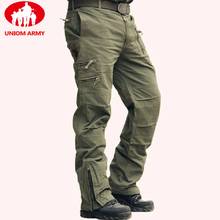 Pantalones Cargo de camuflaje para hombre, ropa táctica de estilo militar, de talla grande, de algodón, con muchos bolsillos, color negro 2024 - compra barato