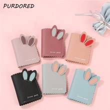 PURDORED 1 Pc Cute Rabbit Card Holder 24 Bits Business Card Holder for Women Credit Passport Card Bag ID Passport Card Wallet 2024 - buy cheap