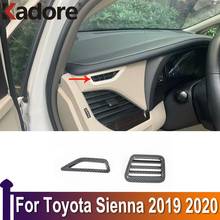 For Toyota Sienna 2019 2020 Interior Accessories Front Air Conditioning Vent Cover Trim AC Outlet Frame Styling Carbon Fiber 2024 - buy cheap