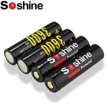2 шт./лот, литий-ионный аккумулятор Soshine 18650, 3,7 в, 3600 мАч, перезаряжаемые Защищенные Литий-ионные батареи, батарейки NCR18650G, безопасные батарейки 2024 - купить недорого