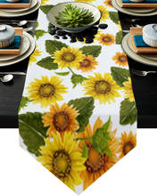 Blooming Sunflower Flower Plant Table Runner Wedding Decoration Table Cover For Home Party Hotel Tablecloth Dining Table Decor 2024 - buy cheap