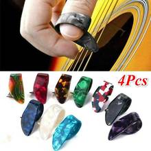 4Pcs/Set Guitar Part Finger Picks Guitar Picks Pickup Guitar Bass Fingerstyle Thumb Plectrums Picks Plectrum Guitar Strap 2024 - buy cheap