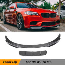 Front Bumper Lip Splitters For BMW F10 M5 2012 - 2016 Front Bumper Lip Full Carbon Fiber 2024 - buy cheap