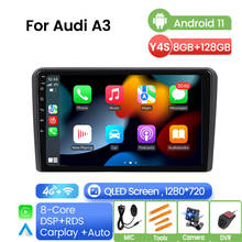 Android 8G+128G Car GPS Navigation DVD Player For Audi A3 S3 2003-2012 RS3 Auto Radio WIFI BT Multimedia 2024 - buy cheap