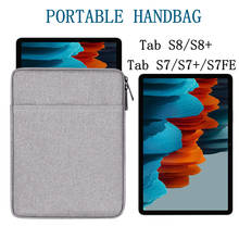 For Samsung Galaxy Tab S8 S7 Plus S7 FE SM-T970 Bag Sleeve Shockproof Pockets Pouch Funda for Galaxy Tab S7 S8 Plus S7 S8 Case 2024 - compre barato