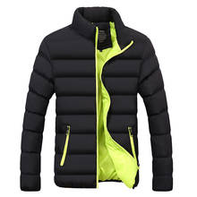 Куртка мужская зимняя, однотонная, ульсветильник парка, воротник-стойка, пуховик, 2021 2024 - купить недорого