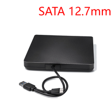 12.7mm USB 3.0 Type-C Optical Drive Enclosure Case Double Interface External DVD/CD-ROM RW Player External CD-ROM Box Plug Play