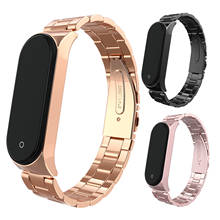 Gosear Stainless Steel Metal Strap for Xiaomi Mi 4 Band Luxury Exquisite Bracelet Replacement Black\/Luxury Gold\\/Rose Gold 2024 - buy cheap