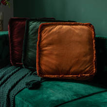 Cojín de terciopelo con borlas para sofá, almohada cuadrada suave, gruesa, multifuncional, para el hogar 2024 - compra barato
