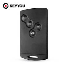 KEYYOU-carcasa de llave remota inteligente de 3 botones con inserto de emergencia para Renault, Koleos, Clio, Megane, Scenic, Laguna 2024 - compra barato