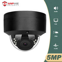Anpviz-cámara IP domo de 5MP, videocámara POE con Audio unidireccional, seguridad para el hogar/exterior, IR, 30m, red, H.265, IP66 2024 - compra barato