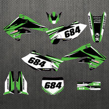 For KX250F 2005-2004 Motorcycle Graphics DECALS backgrounds STICKERS Kits For Kawasaki KXF250 KX 250F 2004 2005 KXF 250 KX 250F 2024 - buy cheap