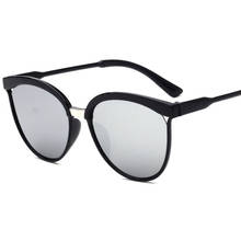 Black Cat Eye Sunglasses Women Brand Designer Retro Cateyes Glasses Female Frame Oval Eyewear UV400 Eye Ladies Glasses 2024 - buy cheap