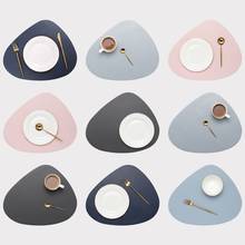 Leather Placemat Tableware Pad Oil Water Resistant Heat Insulation Non-Slip Tablemat Coaster Set for Kitchen Washable Cup 2024 - купить недорого