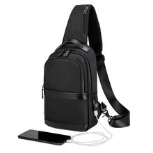 Модная мужская сумка SUUTOOP из ткани Оксфорд, водонепроницаемая многофункциональная сумка через плечо с USB, дорожная сумка-мессенджер, нагрудная сумка для мужчин 2024 - купить недорого