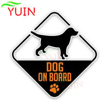 DOG ON BOARD Car Sticker Interesting Print Decals PVC Body Window Decoration Cars Accessories Waterproof Exquisite Decal 13*13cm 2024 - buy cheap