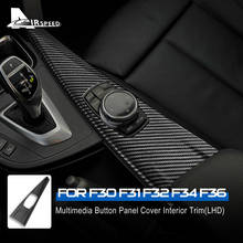AIRSPEED-perilla Multimedia para coche, accesorios de fibra de carbono Real, cubierta de Panel de botones, embellecedor Interior, para BMW F30, F31, F32, F34 y F36 2024 - compra barato