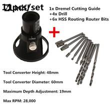 11pcs HSS Routing Router Drill Bits Set Dremel Carbide Rotary Burrs Tools Wood Stone Metal Root Carving Milling Cutter 2024 - buy cheap