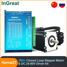 Nema23 3nm fechou o motorista deslizante do motor 57mm 2ph 1000rpm & 24-80vdc hb808c do laço para o roteador 2024 - compre barato