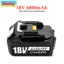 Aleaivy 18V 6.0Ah Rechargeable Battery Li-Ion Battery Replacement Power Tool Battery for MAKITA BL1880 BL1860 with charger 2024 - buy cheap