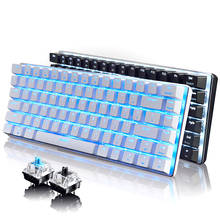 FOSITAN Mechanical Gaming Keyboard 18 Mode LED Backlit USB Wired 82 Keys Blue/Black Axis Keyboard for Notebook PC Gamer 2024 - buy cheap