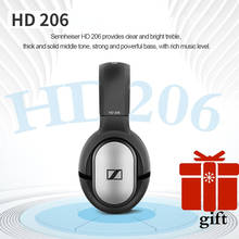 Проводные наушники Sennheiser hd206/hd202/hd201 3,5 мм, наушники с шумоизоляцией, стерео наушники с глубокими басами для iPhone/Android 2024 - купить недорого