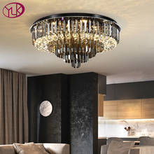 Youlaike-lámpara colgante redonda de cristal para sala de estar, iluminación moderna de lujo para dormitorio, accesorios de iluminación para el hogar 2024 - compra barato