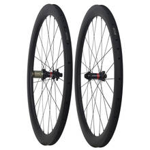 700c carbon wheels 50x27mm Asymmetry tubeless disc road bike wheelset 100x12 142x12 1370g carbon road wheels rodas 2024 - buy cheap