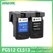 Compatível PG512 CL513 para Canon pg 512 cl 513 cartucho de tinta para Pixma MP230 MP250 MP240 MP270 MP480 MX350 IP2700 impressora pg-512 2024 - compre barato