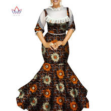 2021 Новые африканские платья из Анкары для женщин базин богатые платья с рукавами-фонариками Дашики в винтажном стиле Одежда для вечевечерние в стиле "Лолита" WY9047 2024 - купить недорого