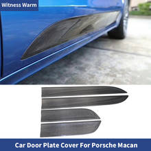 4PCS/set Carbon Fiber Side Door Panel Decoration Trim Stickers for Porsche Macan 2014 2015 2016 2024 - buy cheap