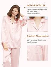 19 momme real amoreira seda pijamas roupas femininas confortável conjunto de duas peças manga comprida pijamas para senhoras 2024 - compre barato