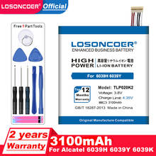 3100mAh LOSONCOER TLp020K2 High Quality Li-ion Mobile Phone Batteries for Alcatel One Touch 6039H 6039Y 6039K Battery 2024 - buy cheap