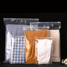 Saco de plástico transparente portátil, saco impermeável de armazenamento de roupas de viagem, bolsa com zíper fecho auto-vedante fosco com 10 peças 2024 - compre barato