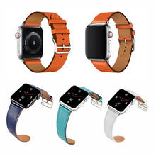 Correa de cuero genuino para Apple Watch series 1, 2, 3, 4 y 5, correa de pulsera para iWatch de 38mm, 42mm, 40mm y 44mm 2024 - compra barato