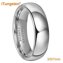 iTungsten 3mm 5mm 7mm Tungsten Carbide Finger Ring For Men Women Couple Engagement Wedding Band Fashion Jewelry Confirm Fit 2024 - buy cheap